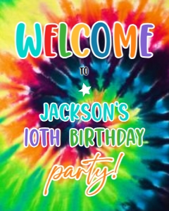 Welcome Sign Tie Dye Boy 0407 design preview
