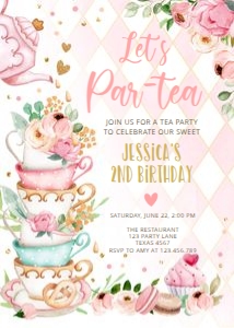 Birthday invitation Par-tea Vertical V4 0349 design preview