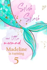 Capri Sun Labels Mermaid Watercolor Green 0403 design preview