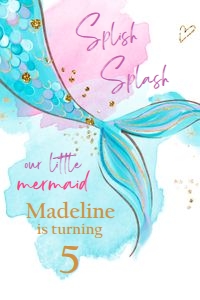 Capri Sun Labels Mermaid Watercolor Blue 0403 design preview