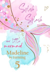 Capri Sun Labels Mermaid Watercolor Pink 0403 design preview