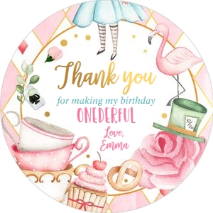 Tags Alice in Wonderland Pink 0350 design preview