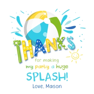 Favor Tag Pool Party Splish Splash White Green 0169 design preview