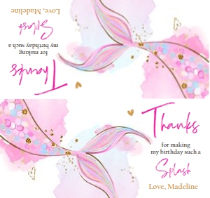 Treat Bag Toppers Mermaid Watercolor Pink Gold 0403 design preview