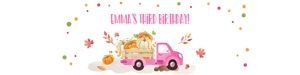 Water Bottle Labels Pumpkin Truck Pink 0153 design preview