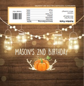 Candy Bar Wrapper Rustic Pumpkin Wood Orange 0015 design preview