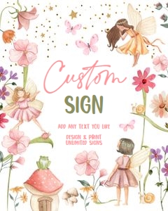 Custom Editable Sign Fairy Forest 0406 design preview