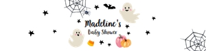 Water Bottle Label Ghost Baby Shower White 0418 design preview
