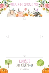 Photo Booth Frame Farm Pink Pumpkin 0155 design preview