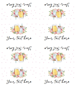 Food Labels Brewing White Pink 0190 design preview