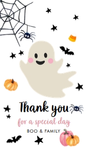 Favor Tag Baby Shower White Ghost 0418 design preview