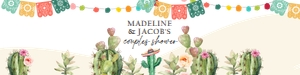 Water Bottle Label Fiesta Watercolor Couples Shower 0404 design preview