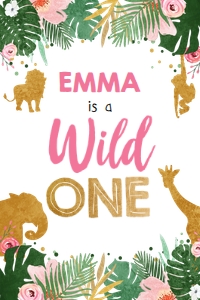 Capri Sun Label Safari Animals White Girl Wild One 0016 design preview