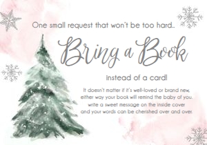 Bring a Book Card Winter Tree Pink 0363 design preview