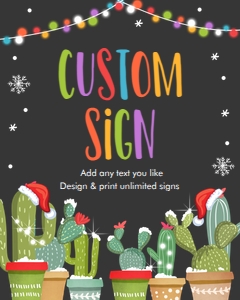 Custom Editable Sign Fiesta Christmas 0273 design preview
