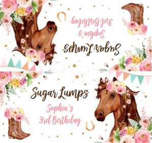 Treat Bag Topper Horse Brown 0408 design preview