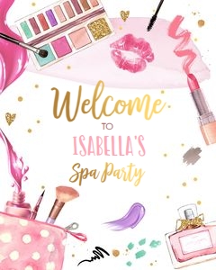 Welcome Sign Spa Party 0420 design preview