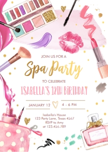 Spa Party Invitation 0420 design preview