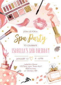 Spa Party Invitation Neutral 0420 design preview