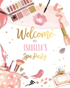 Welcome Sign Spa Party Neutral 0420 design preview