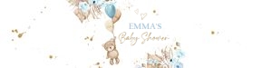 Water Bottle Label Bear Blue 0421 design preview