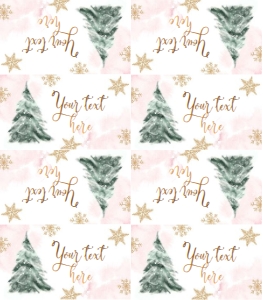 Food Label Winter Tree Pink Gold 0363 design preview
