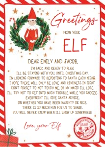 Letter Greetings From Your Elf Wreath Boy design preview