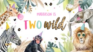 Gable Box Label Party Animals V2 Two Wild 0417 design preview