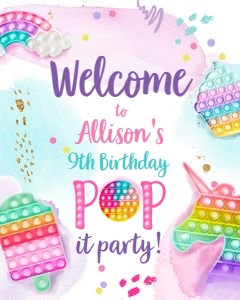 Welcome Sign Popit Fidget Pastel Bright 0422 design preview