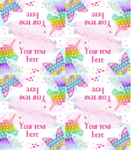 Food Labels Popit Fidget Pastel 0422 design preview
