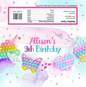 Candy Bar Wrapper Popit Fidget Pastel 0422 design preview