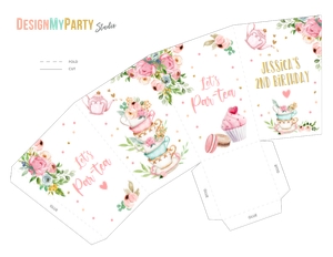 Pop Corn Box Tea Party Pink 0349 design preview