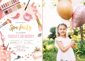 Spa Party Invitation Neutral 0420 - Photo design preview