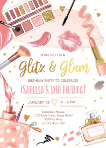 Glitz and Glam Party Invitation Neutral 0420 design preview