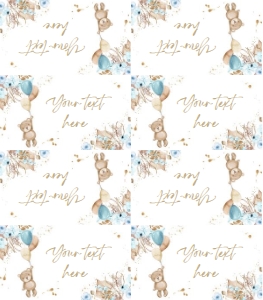 Food Labels Bear Blue 0421 design preview