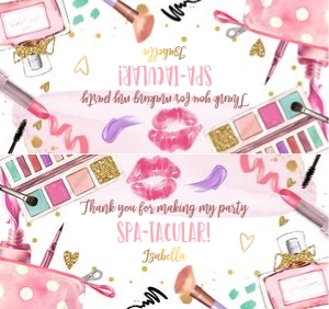 Treat Bag Topper Spa Party Pink 0420 design preview