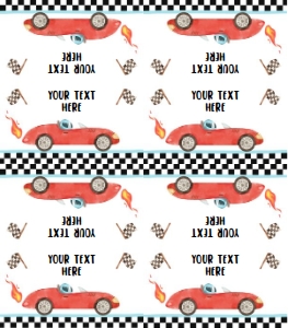 Food Labels Race Car Red 0424 design preview