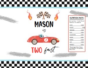 Chip Bag Race Car Red Two Fast 0424 design preview