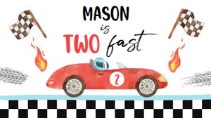 Gable Box Race Car Red Two Fast 0424 design preview