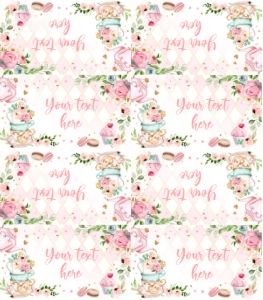 Food Labels Tea Pink V4 0349 design preview