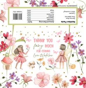 Candy Bar Wrapper Fairy Forest Thank you 0406 design preview