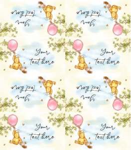 Food Label Winnie The Pooh Pink 0425 design preview