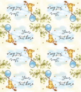 Food Label Winnie The Pooh Blue 0425 design preview
