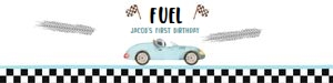 Water Bottle Label Race Car Blue Fuel 0424: Water Bottle Label Race Car Blue Fuel 0424
