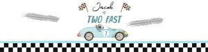 Water Bottle Label Race Car Blue Two Fast 0424 design preview