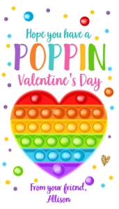 Favor Tag Popit Valentine Heart design preview