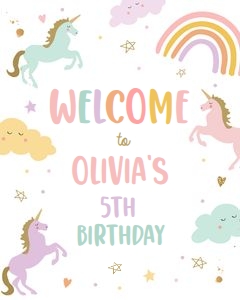 Welcome Sign Unicorn Simple 0426 design preview