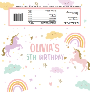 Candy Bar Wrapper Unicorn 0426 design preview