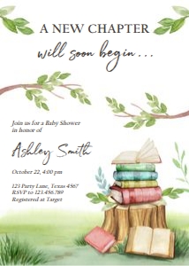 Invitation Baby Shower Storybook 0427 design preview