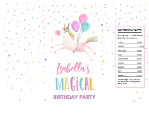Chip Bag Unicorn Birthday Balloons 0336 design preview